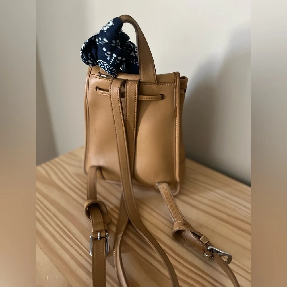 Coach Tan Leather Backpack